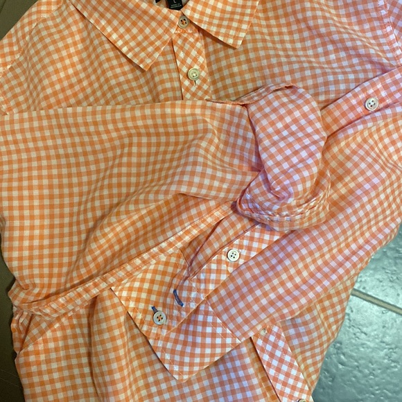Talbots Pink Gingham Blouse - Picture 5 of 7